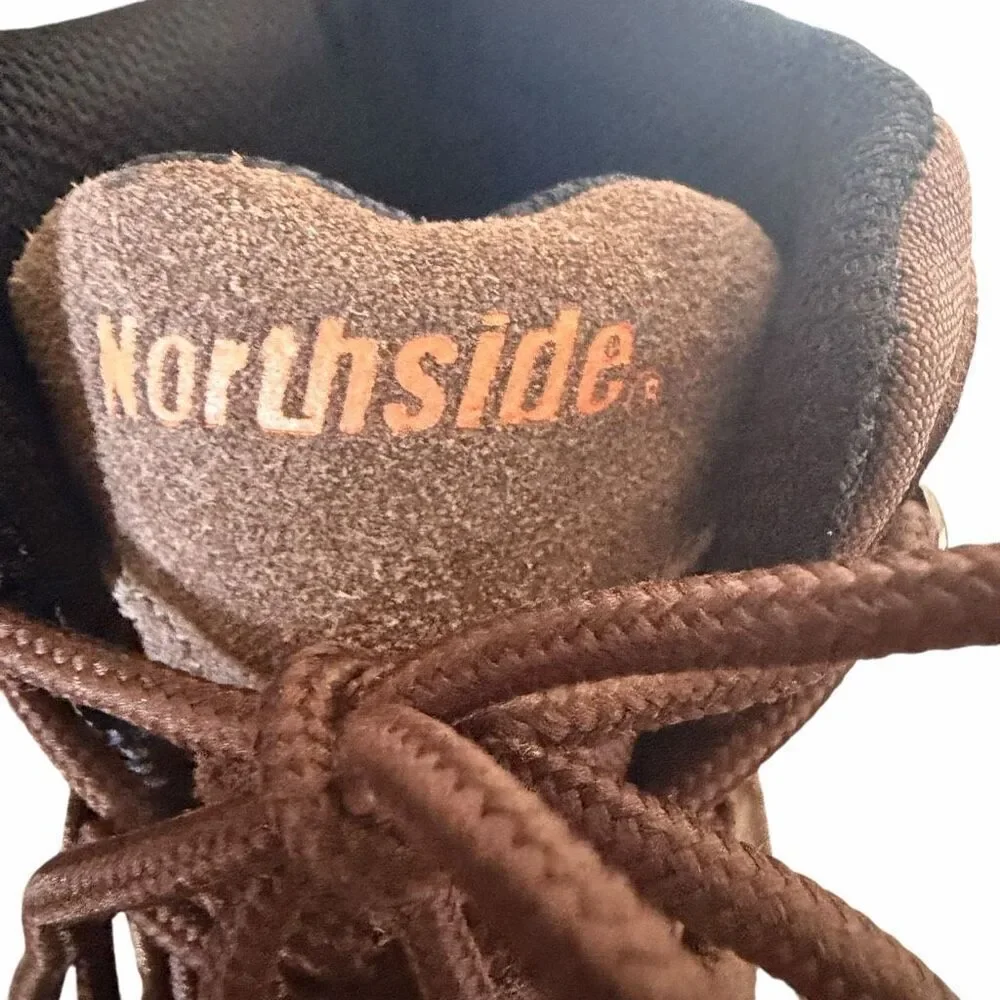 Northside Rampart Mid Suede Upper waterproof kids hiking boots brown SZ 5